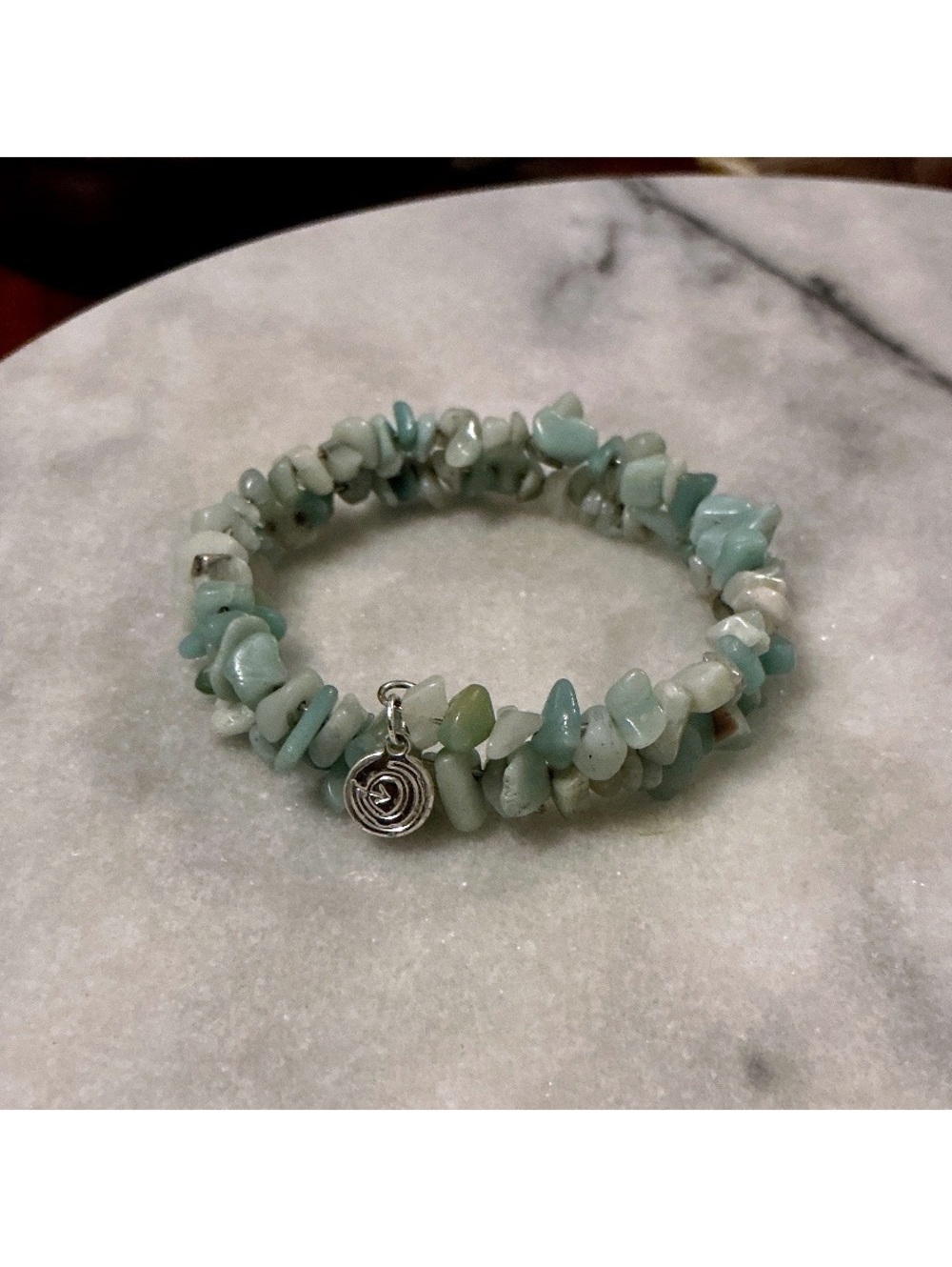 Aventurine Chip ‘Love this Life’ Wrap Bracelet